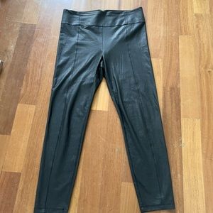 BCBGMaxAzria  Black Faux Leather pants, size large